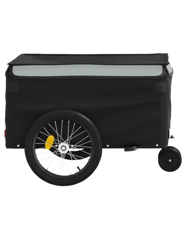 Rimorchio da Bici Nero e Grigio 30 kg in Ferro