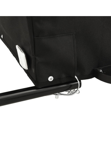 Rimorchio da Bici Nero e Arancione 30 kg in Ferro