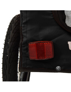 Rimorchio da Bici per Animali Nero Oxford e Ferro