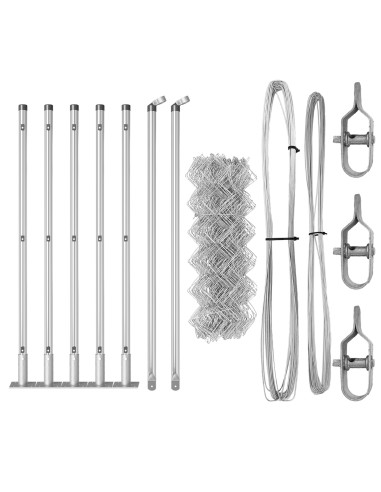 Palo della recinzione Argento 10 x 0,6 m (rete 40 x 40 mm)