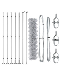 Palo della recinzione Argento 10 x 1 m (rete 40 x 40 mm)