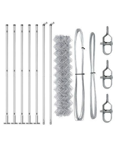 Palo della recinzione Argento 10 x 1 m (rete 40 x 40 mm)