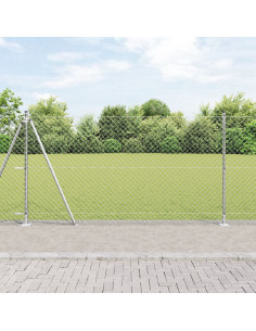 Palo della recinzione Argento 10 x 1,2 m (rete 40 x 40 mm)