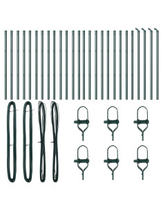 Palo della recinzione 26 pcs Verde 3,2 x 3,2 x 100 cm