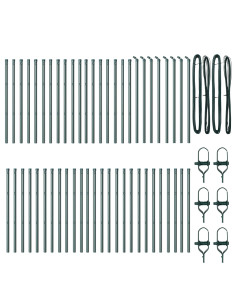 Palo della recinzione 52 pcs Verde 3,2 x 3,2 x 100 cm