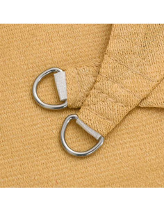 Vela Parasole 160 g/m² Triangolare Sabbia 4x4x4 m in HDPE
