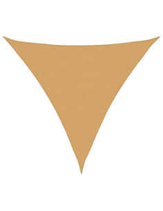 Vela Parasole 160 g/m² Triangolare Sabbia 4x4x4 m in HDPE 2