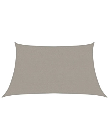 Vela Parasole 160 g/m² Trapezio Grigio Chiaro 3/4x2 m in HDPE