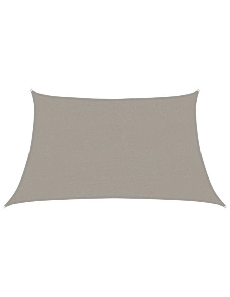 Vela Parasole 160 g/m² Trapezio Grigio Chiaro 3/4x2 m in HDPE