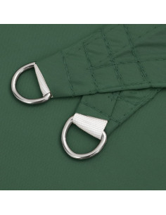 Parasole a Vela Oxford Triangolare 5x7x7 m Verde Scuro