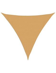 Vela Parasole 160 g/m² Triangolare Sabbia 3x3x3 m in HDPE 2