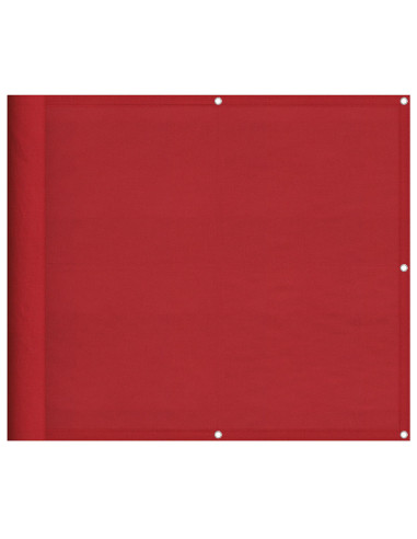 Paravento da Balcone Rosso 90x800 cm 100% Poliestere Oxford