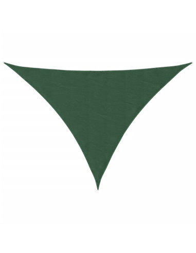 Parasole a Vela Oxford Triangolare 5x7x7 m Verde Scuro