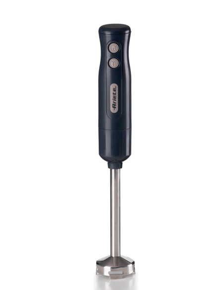 Ariete 601 Frullatore a Immersione con tritatutto, 700 W, 2 velocità, Lama in acciaio inox, Gamba removibile, Bicchiere traspar