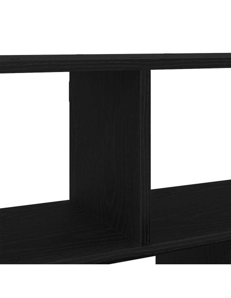 Scaffale a Parete Rovere Nero 100x25x50 cm in Truciolato