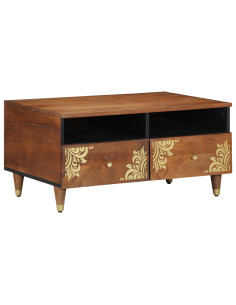 Tavolino da salotto con cassetto Marrone miele 80 x 54 x 40 cm