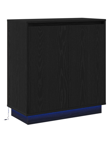 Credenza Rovere Nero 71 x 34.5 x 75 cm Legno multistrato