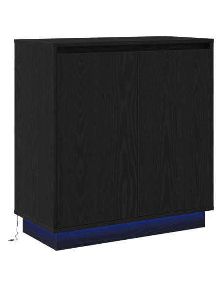 Mobile LED Nero Rovere 71x34,5x75 cm in legno ingegnerizzato