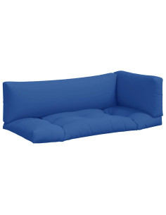 Cuscini per Pallet 3 pz Blu in Tessuto