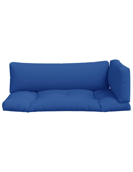 Cuscini per Pallet 3 pz Blu in Tessuto