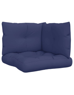 Cuscini per Pallet 3 pz Blu Marino in Tessuto Oxford