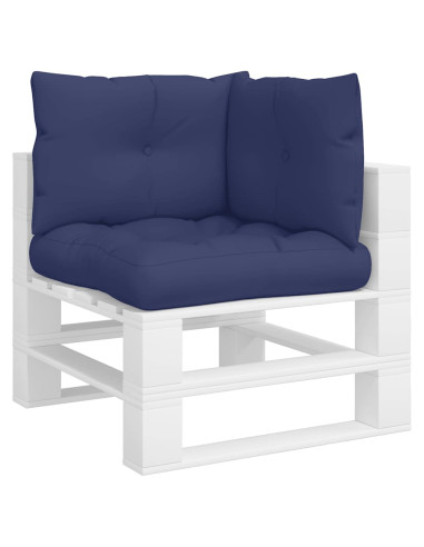 Cuscini per Pallet 3 pz Blu Marino in Tessuto Oxford