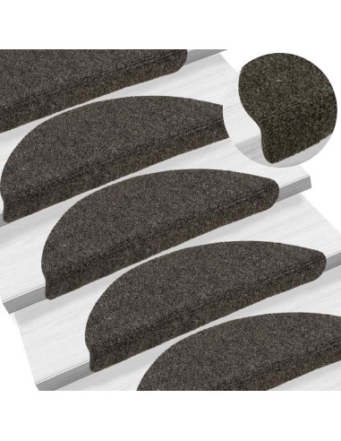 Tappetini Autoadesivi per Scale 20 pz Antracite 56x17x3 cm