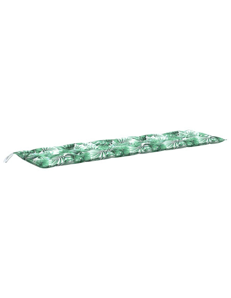 Cuscino per Panca a Foglie 180x50x7 cm in Tessuto Oxford