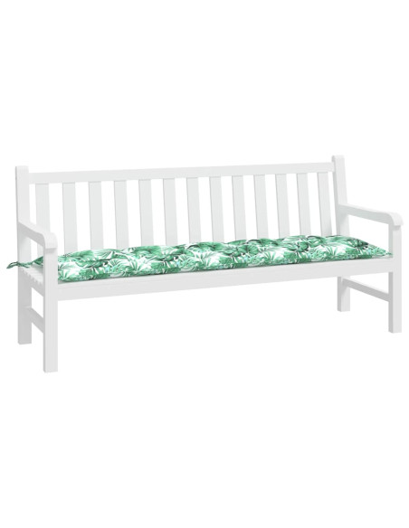 Cuscino per Panca a Foglie 180x50x7 cm in Tessuto Oxford