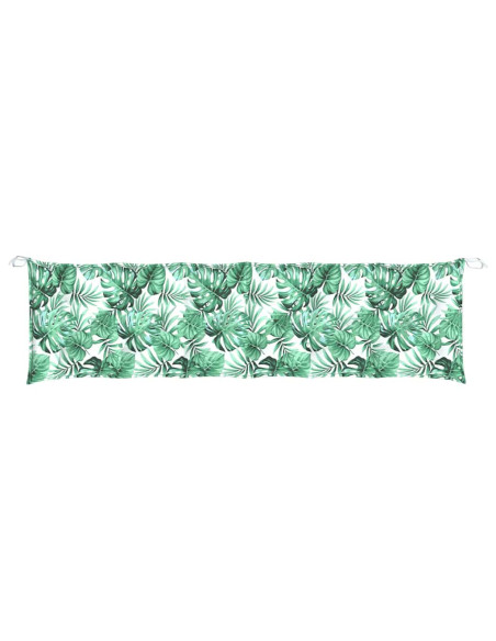 Cuscino per Panca a Foglie 180x50x7 cm in Tessuto Oxford