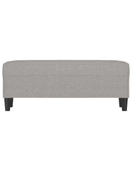 Panca Grigio chiaro 100x35x41 cm in Tessuto