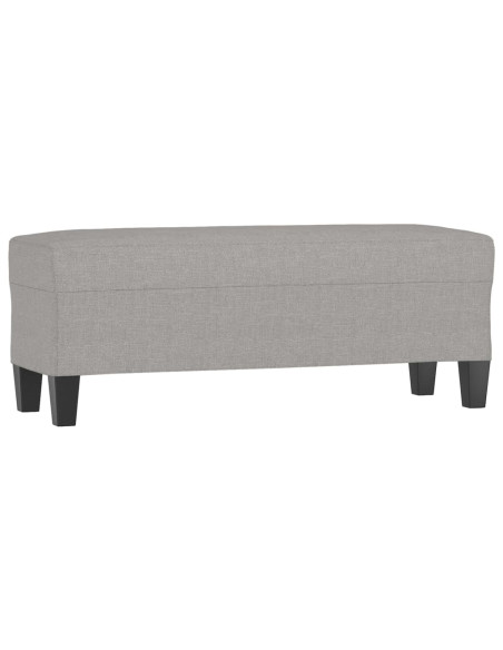 Panca Grigio chiaro 100x35x41 cm in Tessuto