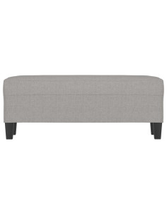 Panca Grigio chiaro 100x35x41 cm in Tessuto 2