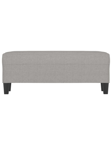 Panca Grigio chiaro 100x35x41 cm in Tessuto