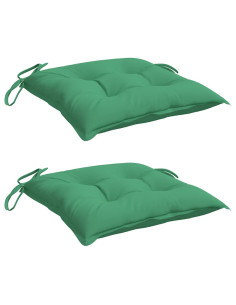 Cuscini per Sedia 2 pz Verdi 40x40x7 cm in Tessuto Oxford 2