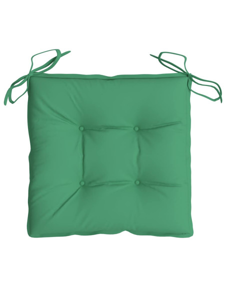Cuscini per Sedia 2 pz Verdi 40x40x7 cm in Tessuto Oxford