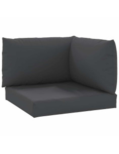 Cuscini per Pallet 3 pz Neri in Tessuto Oxford