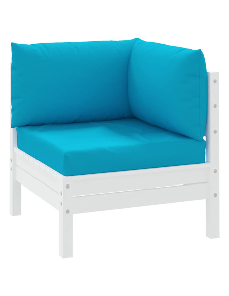 Cuscini per Pallet 3 pz Azzurro in Tessuto Oxford