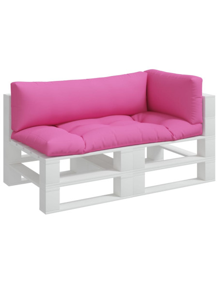 Cuscini per Pallet 3 pz Rosa in Tessuto Oxford