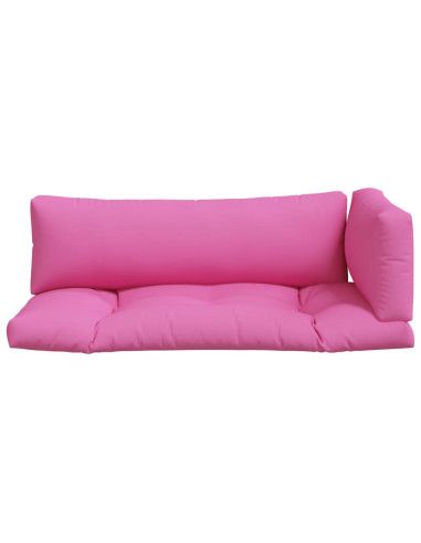 Cuscini per Pallet 3 pz Rosa in Tessuto Oxford