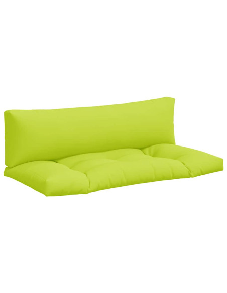 Cuscini per Divani in Pallet 2 pz Verde Intenso in Tessuto