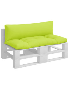 Cuscini per Divani in Pallet 2 pz Verde Intenso in Tessuto 2