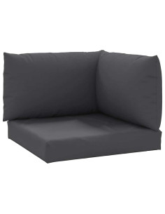 Cuscini per Pallet 3 pz Antracite in Tessuto Oxford