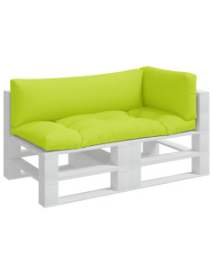 Cuscini per Pallet 3 pz Verde Intenso in Tessuto 2