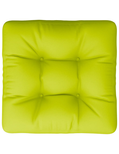 Cuscino per Pallet Verde Brillante 58x58x10 cm in Tessuto
