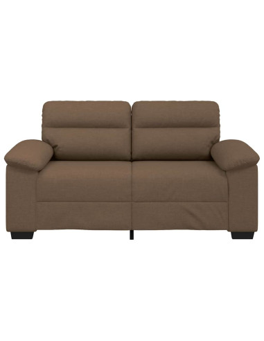 Divano a 2 Posti Marrone 120 cm in Tessuto