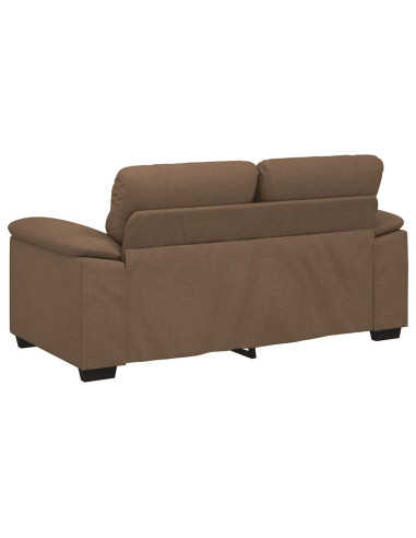 Divano a 2 Posti Marrone 120 cm in Tessuto