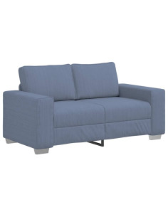 Divano Divanetto Blu 120 cm Tessuto di Velluto a Coste