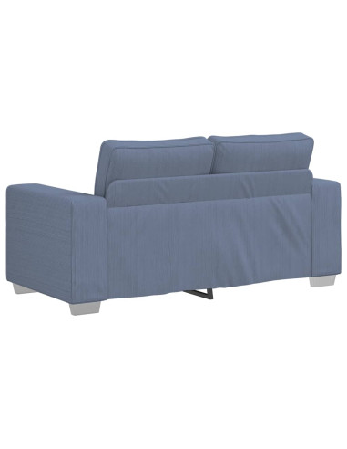 Divano Divanetto Blu 120 cm Tessuto di Velluto a Coste