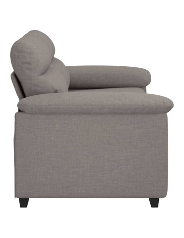 Divano a 2 Posti Tortora 120 cm in Tessuto